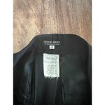 Giorgio Armani  Black 100% Wool Pleated Wide Leg Dress Pants Size 42 Photo 4