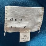 Dee Elly Vici Blue Purple Floral Tie Front Peplum Top Photo 10