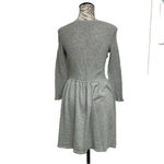 American Eagle  Women’s Grey Babydoll Knit Sweater Mini Dress M Y2k Retro Preppy Photo 3