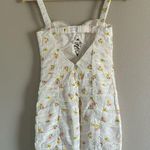 For Love & Lemons NWT  Celia Mini Dress / White floral  / Size XS Bamboo Photo 2