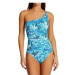 Bleu Rod Beattie New! One Shoulder Boho Paradise Swim Suit Photo 5