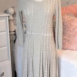 Andrew Marc Marc New York Sweater Dress Light Tan Womens M Cable Knit Acrylic Photo 1