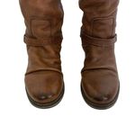Steve Madden  Boots 8.5 Brown Leather Riding Buckle Tall Fall Winter Photo 3