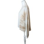 POL Womens Long Sleeve Tie Dye White Brown Long Sleeve Top Medium V-Neck Slouchy Photo 1