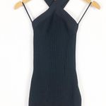 Aritzia Babaton Sculpt Knit Criss Cross Mini Dress Size XS Black Ribbed Stretch Photo 7