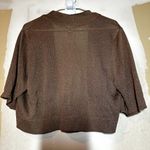 Chico's Bolero Cropped Open Cardigan Short Sleeve Knit Y2K Metallic Brown 3 XL Photo 3
