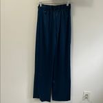 House of Harlow Teal Satin Slit Hem Flare Pants Photo 1
