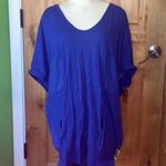 Harajuku Lovers Gwen Stefani  2-Pocket Electric Blue Tunic Top Dress EUC L Photo 0