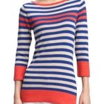 Trina Turk Striped Short Sleeve Knit Top Sweater, Size S EXCELLENT! Photo 0