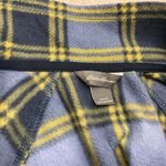 Eddie Bauer Womens Fleece Pullover Blue Yellow Plaid Quarter Zip L Photo 5