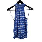 Kirious  High Neck Blue Sleeveless Top Size Small Photo 1