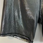 Victoria Sport NWOT Victoria Secret Sport Silver Metallic Pull On Bike Shorts Side XL Photo 5