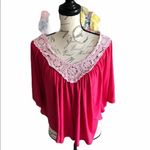 Rue 21 dark pink top size large crop lace Photo 1