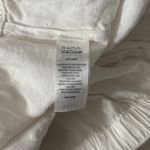 Joie  Cropped Pants 100% Linen White M Drawstring Capri Lace Trim Beach Resort Photo 7