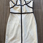 Joseph Ribkoff Sheath Dress Black Trim Sleeveless Knee Length Cocktail Size 6 Photo 0