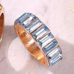 Baby Blue Gold Plated Gem Ring Photo 0