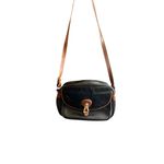 Vintage Peruzzi Black & Brown calfskin Crossbody Handbag Women's Bag Photo 2