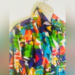 Oscar de la Renta Vintage Swimwear Tropical Floral Cover Up Size Medium 80’s Photo 3