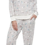 Cuddl Duds White Gray Polar Bear Cozy Warm Winter Pajama PJ Set Photo 0