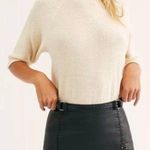 Free People Faux Leather Skirt Zipper Slit Photo 0