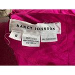 dress 100% silk fuchsia floral cutwork lace drop waist Pink Size 8 Photo 8