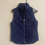 J.Crew  Factory Size XS Navy Blue Vest Quilted Down Excursion High Neck Full Zip Photo 0