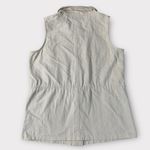 Women’s Keren Hart Linen Blend Eyelet Embellished Khaki Blouse Size Medium #164 Tan Photo 3