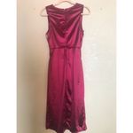 Lush Clothing Lush Satin Cutout Burgundy Cocktail MIDI Dress Photo 5