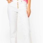 Lilly Pulitzer South Ocean High Rise Straight Leg Jeans in Resort White Size 0 Photo 0