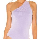 superdown Lavender One Shoulder Bodysuit  Photo 0