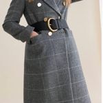 Club Monaco wool blend grey plaid Jemma coat NWT Photo 3