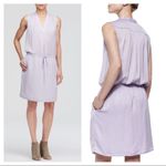 Vince Sleeveless Lavender Satin Dress with Pockets Women’s Size XS Photo 6