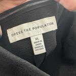 Dress the Population NEW Milan Asymmetrical Neckline Strapless Dress Sz XL Black Photo 5