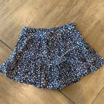 Angie Navy Floral Mini Skirt/Skort Photo 1