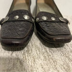 Unisa COPY -  Women's  Croc Brown Leather Heeled Loafers Photo 4