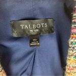 Talbots  women's size 10 Petite tweed blazer button front multi colored business Photo 2