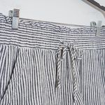 A New Day Striped Navy and White Linen Shorts Size Medium Linen Blend Shorts Photo 2