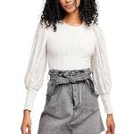 We The Free East of Eden Frayed Denim High Waisted Paper Bag Mini Skirt in Black Photo 12