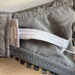 Aerie NWT Floral Lace Bralette Wireless Bra Charcoal Gray Size Medium Photo 5