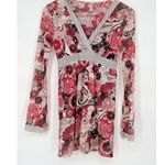 Sweet Pea by Stacy Frati Women’s Sheer Top/Dress – Small – Y2K Eclectic 70s Red Photo 1