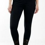 EXPRESS Black Skinny Lace Hem Mid Rise Legging Photo 0