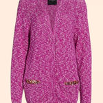 Le Superbe Silk Cashmere Cardigan Sweater Fuchsia Purple Size Small‎ Photo 0