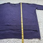 Eileen Fisher Merino Wool Boxy Relaxed Pullover Sweater L Purple Lagenlook Photo 8