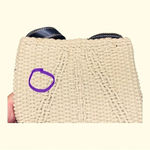 Liz Claiborne VINTAGE  WOVEN KNIT SHOULDER BAG PURSE TAN‎ BEIGE Y2K BOHO Photo 5