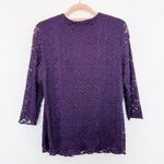 Christopher & Banks  Womens Lace‎ Top Size PXL Purple Whimsigoth Romantic Witchy Photo 5