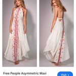 Free People Cream Floral Print Caught In The Moment Open Back Maxi Dress size 0 Photo 1