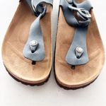 Grundland Thong Leather Sandals in Dark Blue Size 6 Photo 3