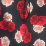 Karl Lagerfeld  "125 vogue" women's size 6 soft black rose flower print dress Photo 7
