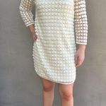 Anthropologie Sweater Dress Tunic Embroidered Lace Cut Out - size 10 Photo 1