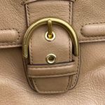 Coach Campbell Izzy Tan/Brown Leather Large Satchel Handbag/Crossbody Bag Purse Photo 4